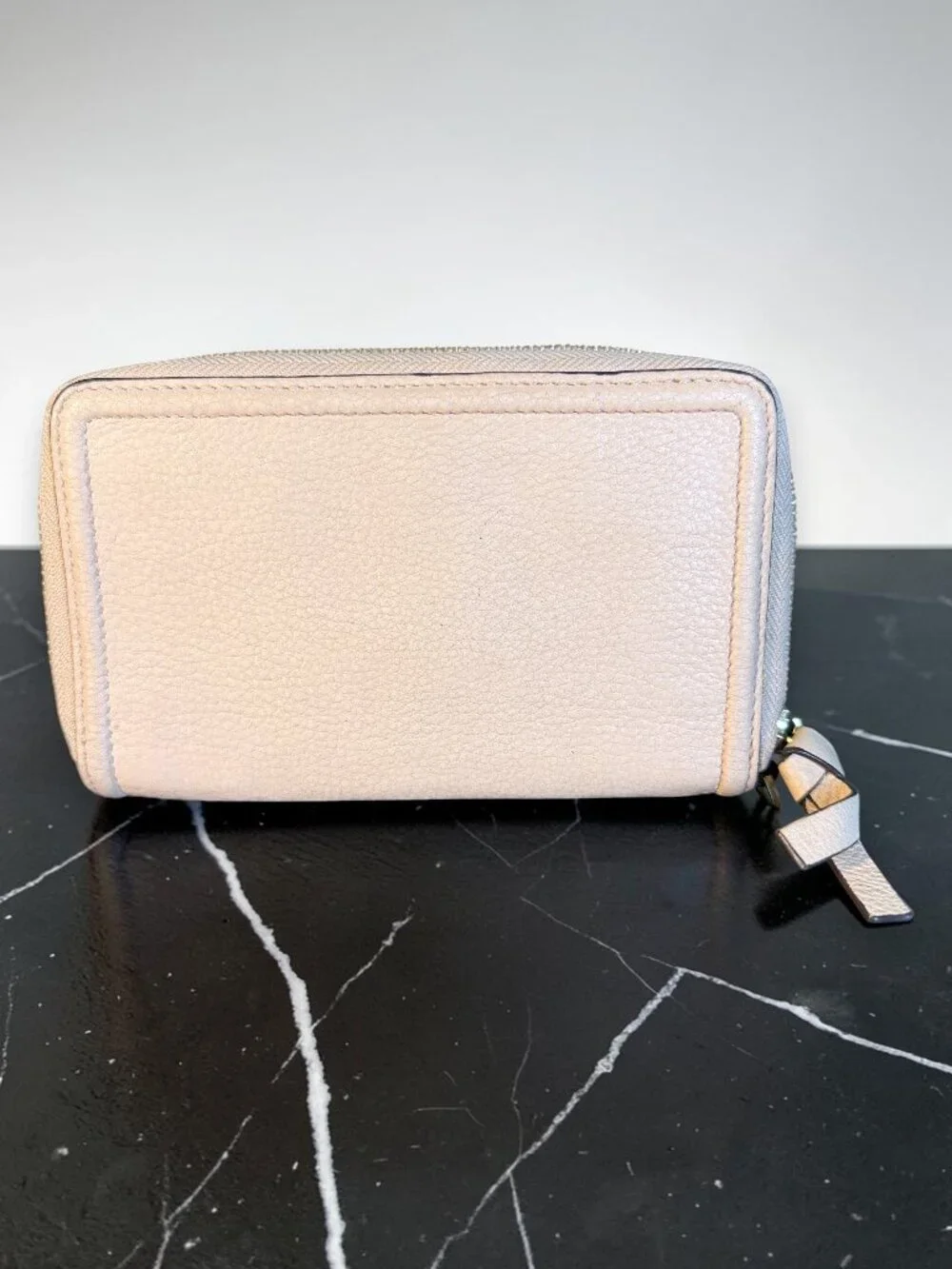 Tory Burch Thea Pebbled Leather Zip-Around Smartphone Wristlet Wallet